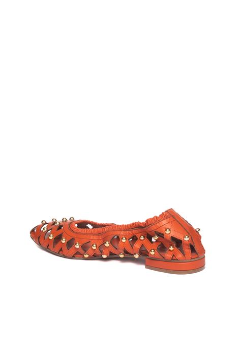 Orange leather ballet flat VINCENT VEGA | DADONAPPA-ARANCIO